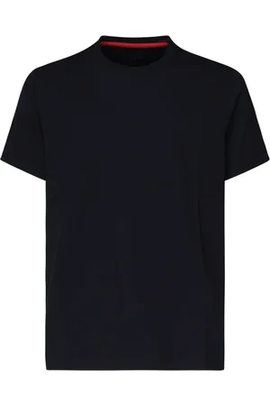 FAY Homme, Tops, Noir, Taille: L T-shirts et Polos Noirs avec Logo