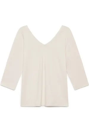 Maliparmi Femme, Tops, Blanc, Taille: 42 FR T-shirt en jersey doux