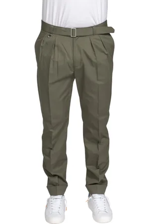 Paolo Pecora Homme, Pantalons, Vert, Taille: S Pantalon Homme Kaki Modèle Élégant