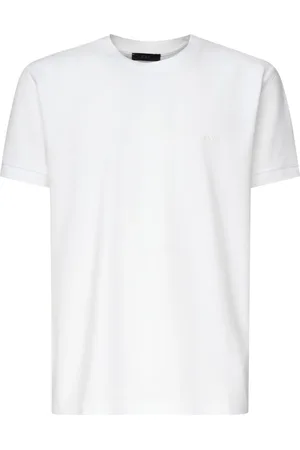 FAY Homme, Tops, Blanc, Taille: XL T-shirts et Polos Blancs avec Logo