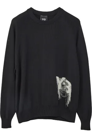 adidas Homme, Pulls, Noir, Taille: L Y-3 Pull Tricoté Crew