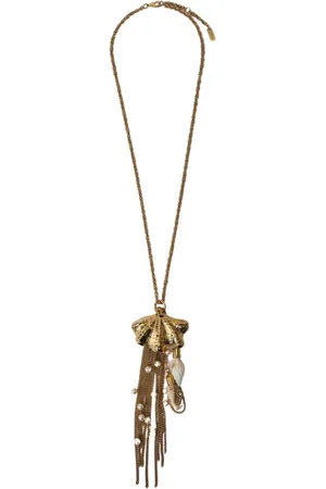 Chloé Femme, Accessoires, Jaune, Taille: ONE Size Collier Pendentif Coquillage en Or