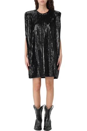 Golden Goose Femme, Robes, Noir, Taille: 44 FR Robe Mini Pailletée Noire Style Élégant