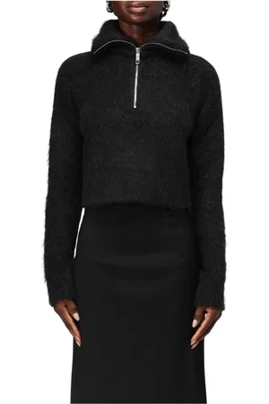 Sportmax Femme, Pulls, Noir, Taille: 38 FR Pull noir à col roulé