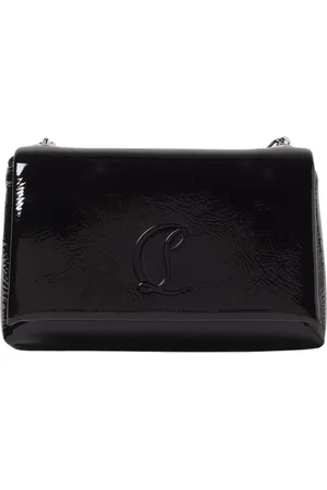 Christian Louboutin Femme, Sacs, Noir, Taille: ONE Size Portefeuille Bandoulière en Cuir Verni Noir