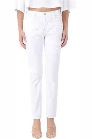 Dsquared2 Femme, Jeans, Blanc, Taille: 36 FR Jean Skinny Blanc avec Broderies