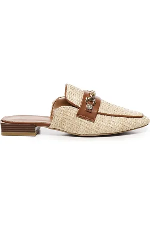 V°73 Femme, Chaussures, Brun, Taille: 37 EU Sandales en Cuir Camel Bout Rond