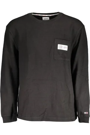 Tommy Hilfiger Homme, Sweatshirts et sweats à capuche, Noir, Taille: XL Pull Homme en Coton Noir