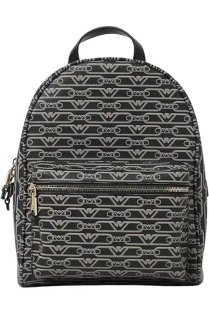 Emporio Armani Femme, Sacs, Multicolore, Taille: ONE Size Sac à Dos Noir avec Logo Accessoire Élégant Fonctionnel