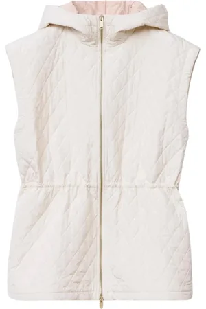 Fabiana Filippi Femme, Vestes, Blanc, Taille: 36 FR Gilet Sans Manches Blanc Matelassé