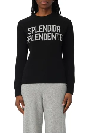 MC2 SAINT BARTH Femme, Pulls, Noir, Taille: 38 FR Pull en Cachemire Noir Ajout Chic