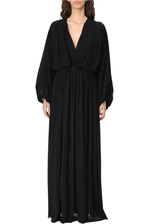 Serafini Femme, Robes, Noir, Taille: 38 FR Robe Midi en Dentelle Noire Chic
