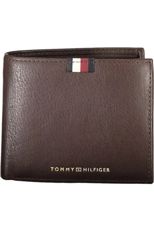 Tommy Hilfiger Homme, Accessoires, Brun, Taille: ONE Size Portefeuille et Porte-cartes en Cuir Marron