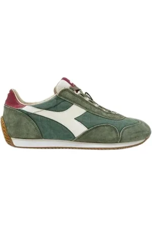 Diadora Homme, Chaussures, Vert, Taille: 40 EU Canvas Stone Wash Baskets
