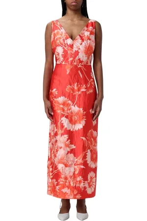 Erdem Femme, Robes, Rouge, Taille: 42 FR Robe Maxi Sans Manches à Fleurs Corail