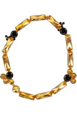 Jil Sander Femme, Accessoires, Jaune, Taille: ONE Size Ensemble Collier en Cristal