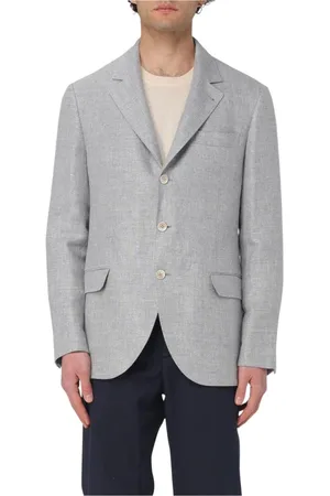 Brunello Cucinelli Homme, Vestes, Gris, Taille: 3XL Blazer Gris Élégant pour Homme