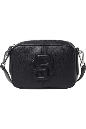 HUGO BOSS Femme, Sacs, Noir, Taille: ONE Size Sac bandoulière en cuir noir