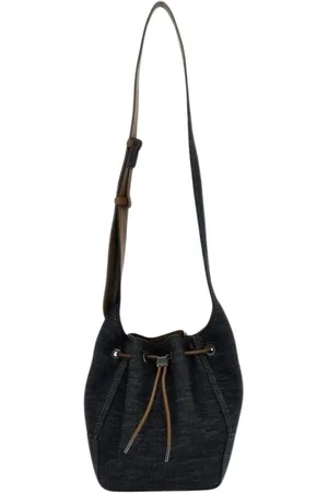 Brunello Cucinelli Femme, Sacs, Bleu, Taille: ONE Size Sac Bandoulière en Denim Bleu