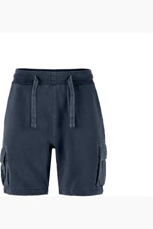 Bomboogie Homme, Shorts, Bleu, Taille: 2XL Jogger bermuda in lightweight fleece