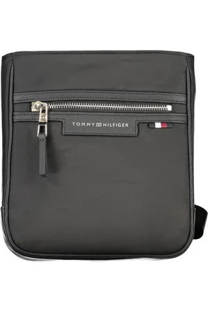 Tommy Hilfiger Homme, Sacs, Noir, Taille: ONE Size Sac à Bandoulière en Polyester Noir avec Poches