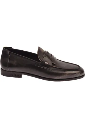 John Richmond Homme, Chaussures, Noir, Taille: 45 EU Mocassin avec étiquette logo en métal
