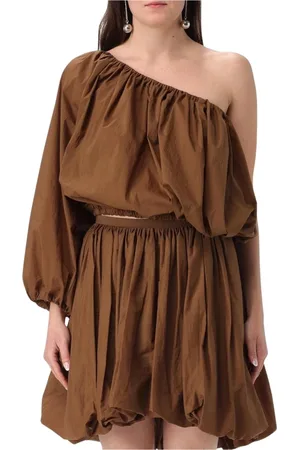 Serafini Femme, Robes, Brun, Taille: 36 FR Chemise Marron à Volants