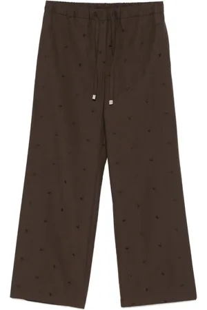 The Attico Femme, Pantalons, Brun, Taille: 36 FR Shorts Marron à Taille Élastique