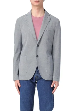 Manuel Ritz Homme, Vestes, Bleu, Taille: M Blazer Vichy Bleu