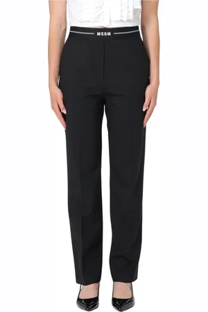 Msgm Femme, Pantalons, Noir, Taille: 36 FR Pantalons Élégants pour Hommes et Femmes