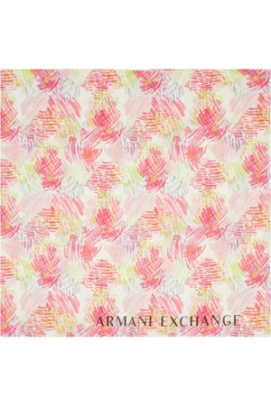 Armani Exchange Femme, Accessoires, Rose, Taille: ONE Size Écharpe Rose Femme Motif Coup de Pinceau