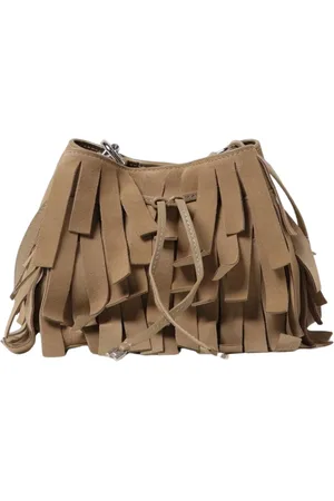 Hogan Femme, Sacs, , Taille: ONE Size Pochette en Daim à Franges