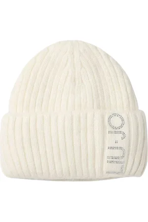 Liu Jo Femme, Accessoires, Blanc, Taille: ONE Size Détail Strass Chapeau Femme Blanc