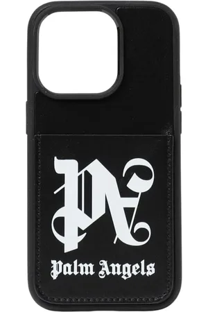 Palm Angels Homme, Accessoires, Noir, Taille: ONE Size Étui de téléphone élégant avec porte-cartes
