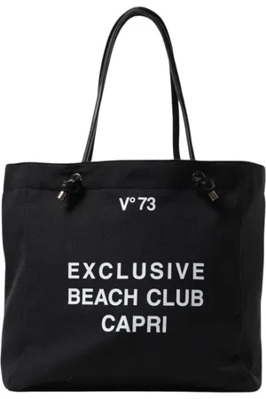 V°73 Femme, Sacs, Noir, Taille: ONE Size Sac de plage chic Beach Club