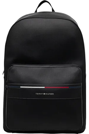 Tommy Hilfiger Homme, Sacs, Noir, Taille: ONE Size Sac à dos imprimé avec poches zippées