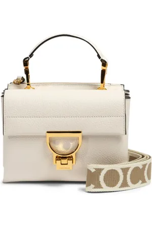 Coccinelle Femme, Sacs, Blanc, Taille: ONE Size Sac bandoulière Signature Arlettis
