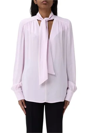 Elisabetta Franchi Femme, Blouses et Chemises, Rose, Taille: 42 FR Chemisier en Soie à