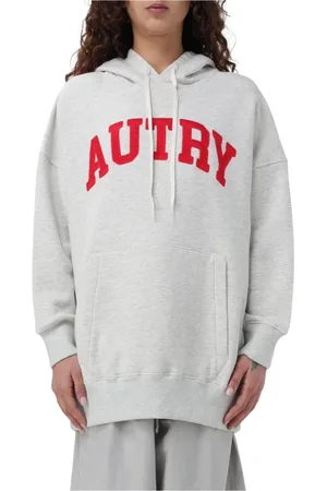 Autry Femme, Sweatshirts et sweats à capuche, Gris, Taille: 40 FR Sweat à Capuche Oversize Gris