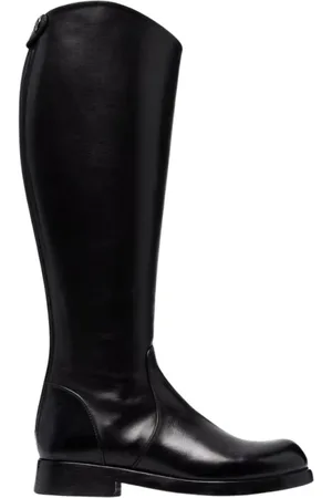 ALBERTO FASCIANI Femme, Chaussures, Noir, Taille: 37 EU Bottes de Luxe en Cuir au Genou