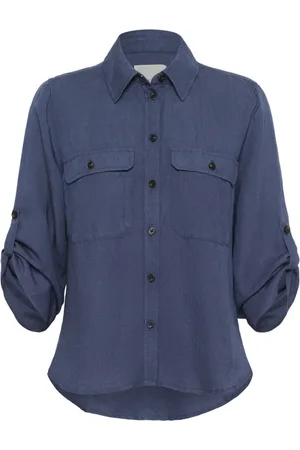 Part Two Femme, Blouses et Chemises, Bleu, Taille: 44 FR Rayanipw Sh Blouse Oceana