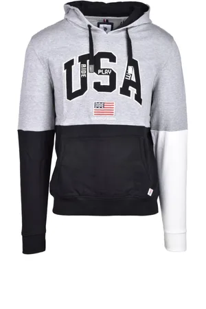 U.S. Polo Assn. Homme, Sweatshirts et sweats à capuche, Gris, Taille: S Sweat en coton