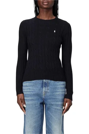 Ralph Lauren Femme, Pulls, Noir, Taille: 36 FR Pull en Tricot Bleu Marine