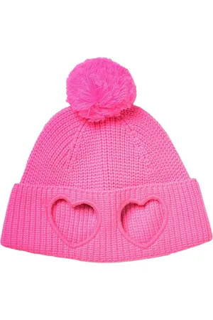 VIVETTA Femme, Accessoires, Rose, Taille: ONE Size Bonnet Rose Cœur Pom Pom