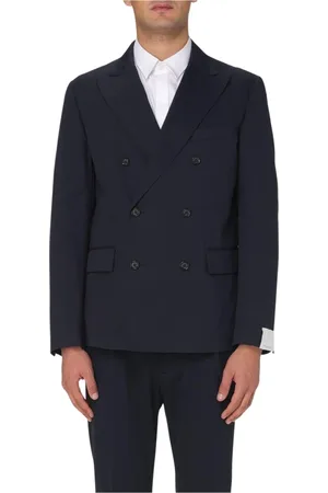 Paolo Pecora Homme, Vestes, Bleu, Taille: M Blazer Bleu à Double Boutonnage
