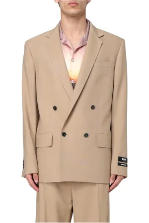 Msgm Homme, Vestes, , Taille: L Blazer en Laine à Double Boutonnage