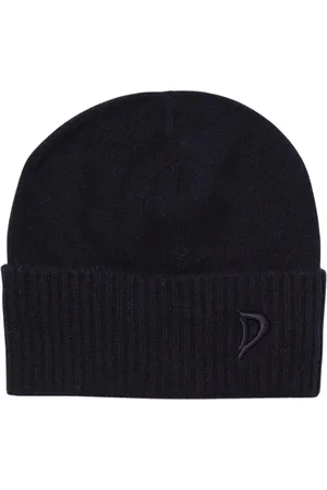 Dondup Femme, Accessoires, Bleu, Taille: ONE Size Bonnet Marine avec Logo Brodé