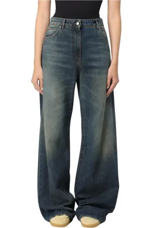 Msgm Femme, Jeans, Bleu, Taille: 38 FR Jean Large Bleu Coupe Décontractée