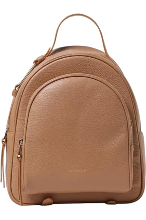 Coccinelle Femme, Sacs, , Taille: ONE Size Élégant Sac à Dos en Cuir Nude