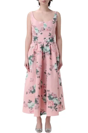 Serafini Femme, Robes, Rose, Taille: 40 FR Robe Midi Imprimée Florale